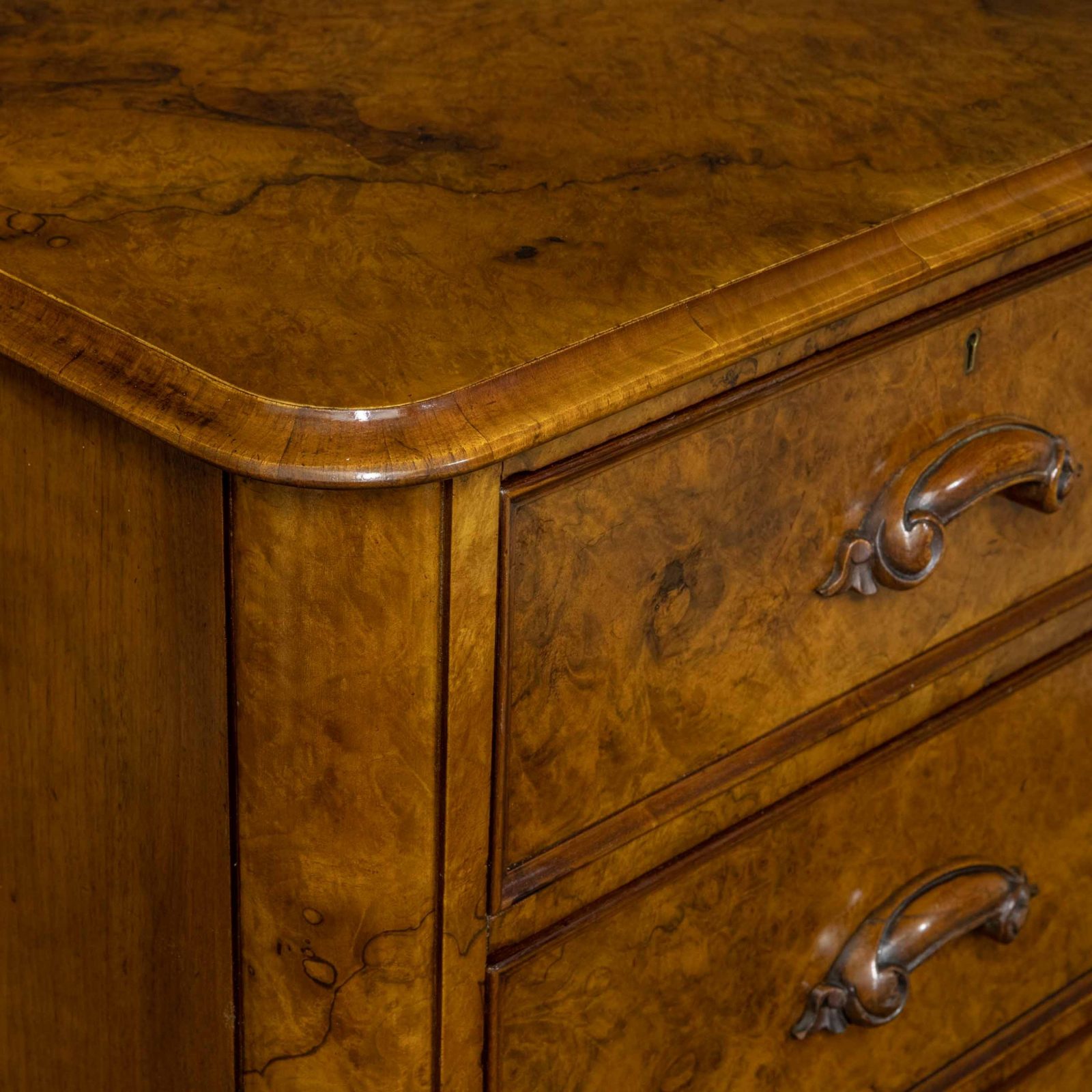 Victorian Burr Walnut Chest - Image 11