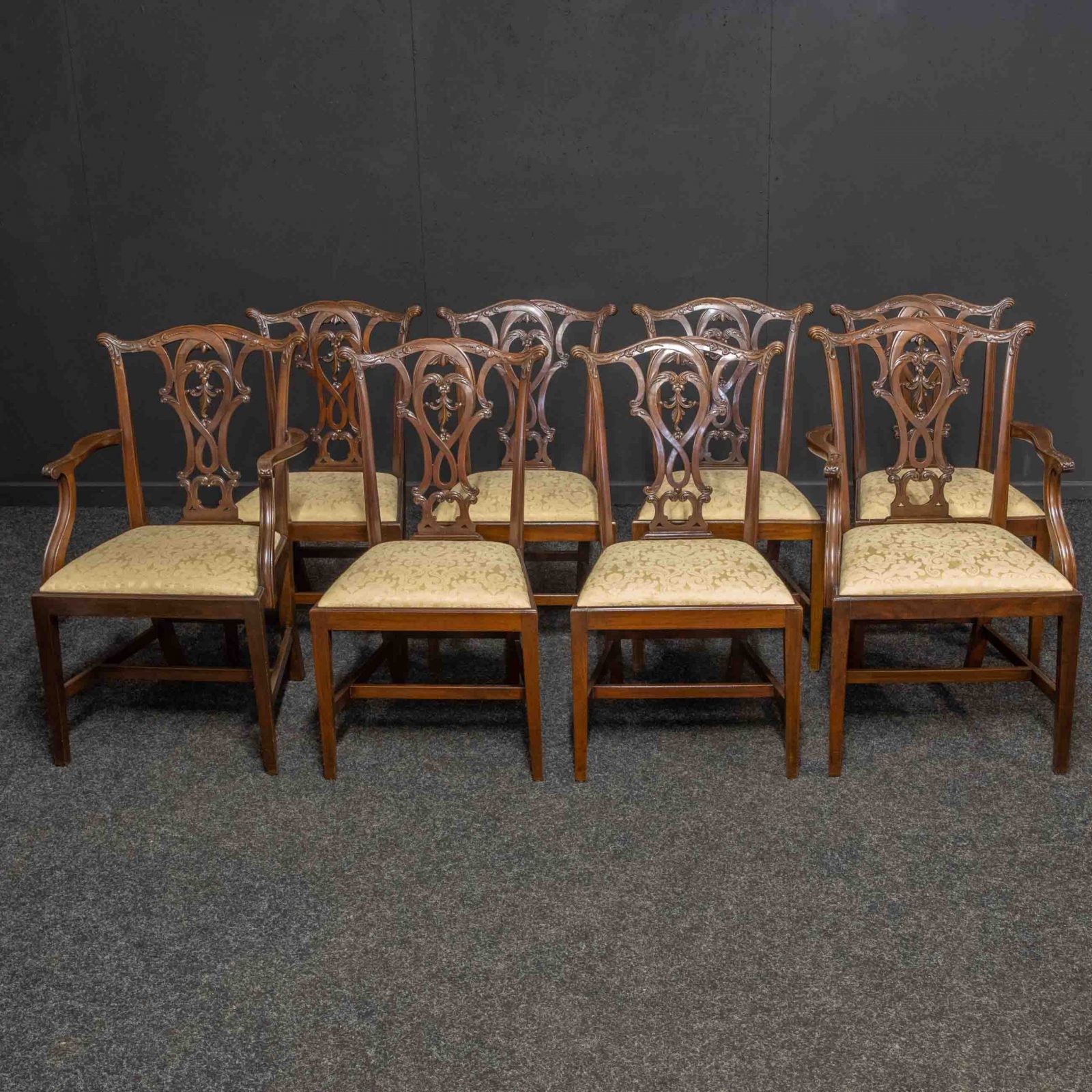 Set of Eight Chippendale Chairs