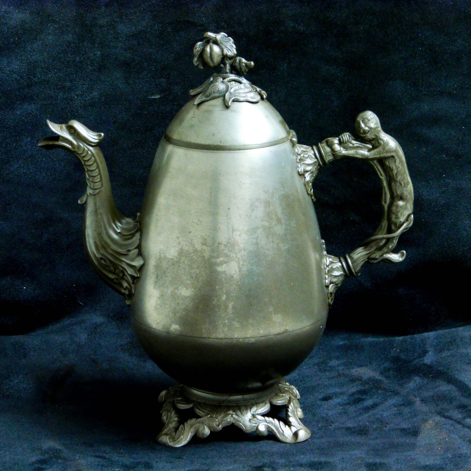 Victorian Britannia Metal Tea Pot