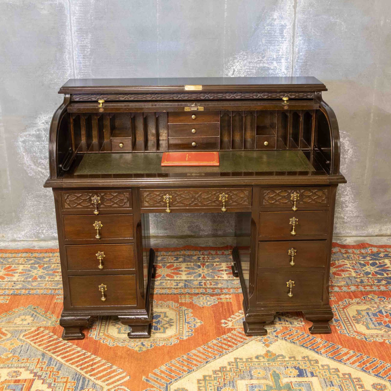 Early 20th Century Chippendale Style Mahogany Desk
