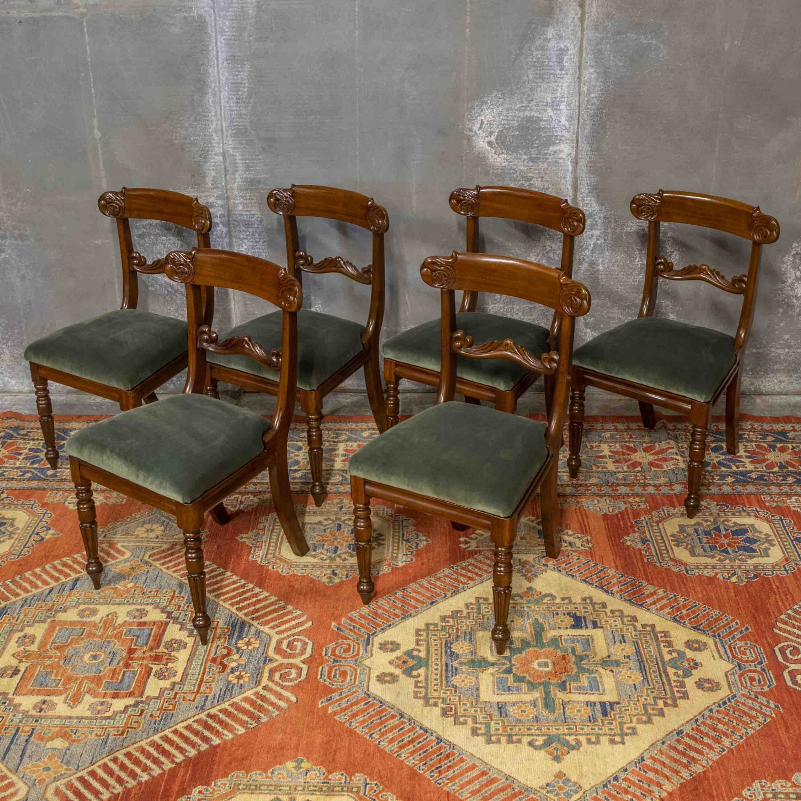 Set of Six William 4th Chairs