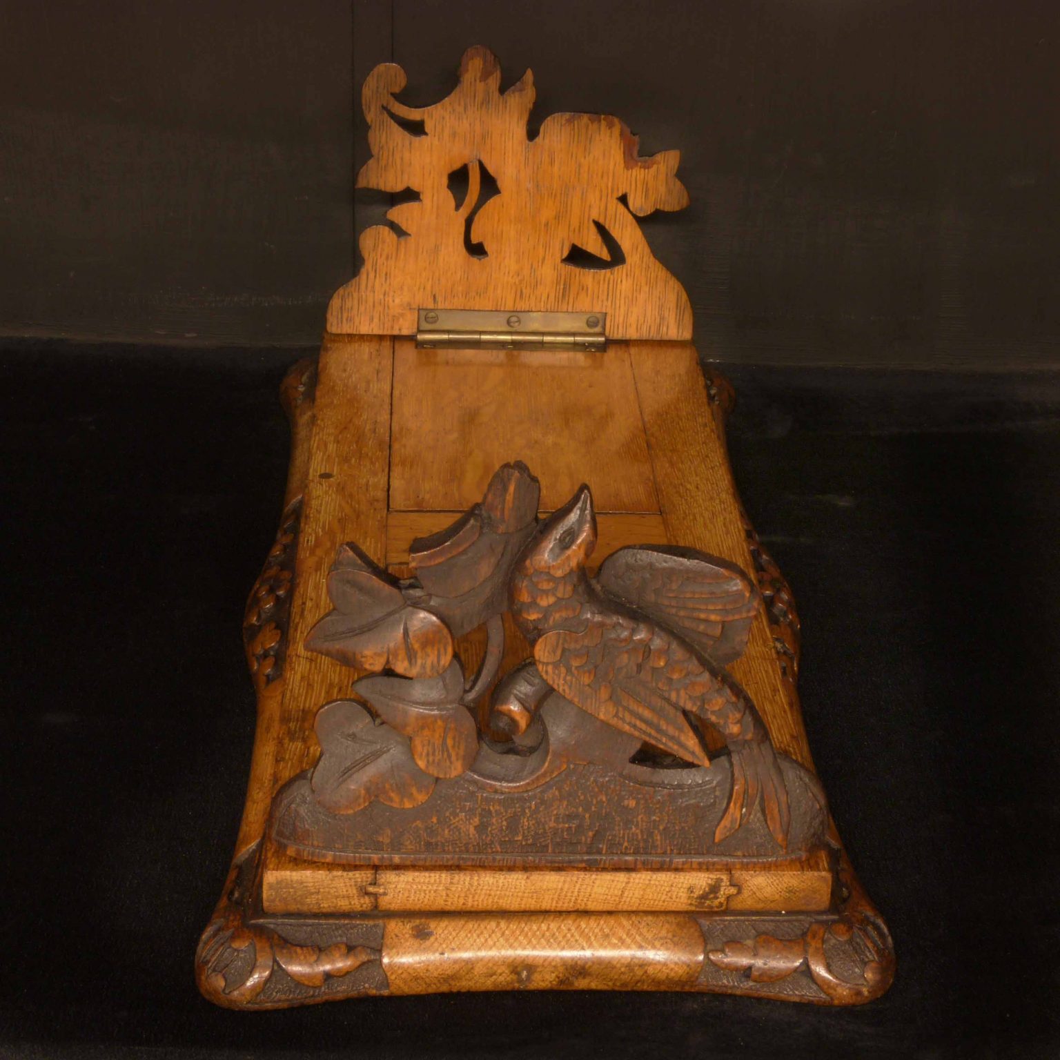 Victorian Oak Book Rack - Accessories - witchantiques.com