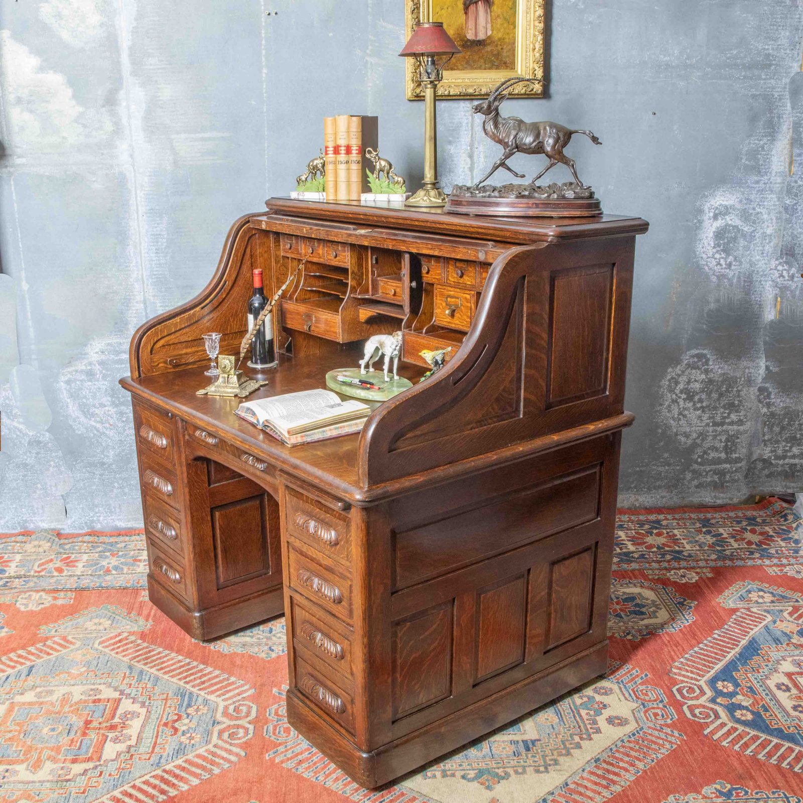 Maples & Co Roll Top Desk - Image 3