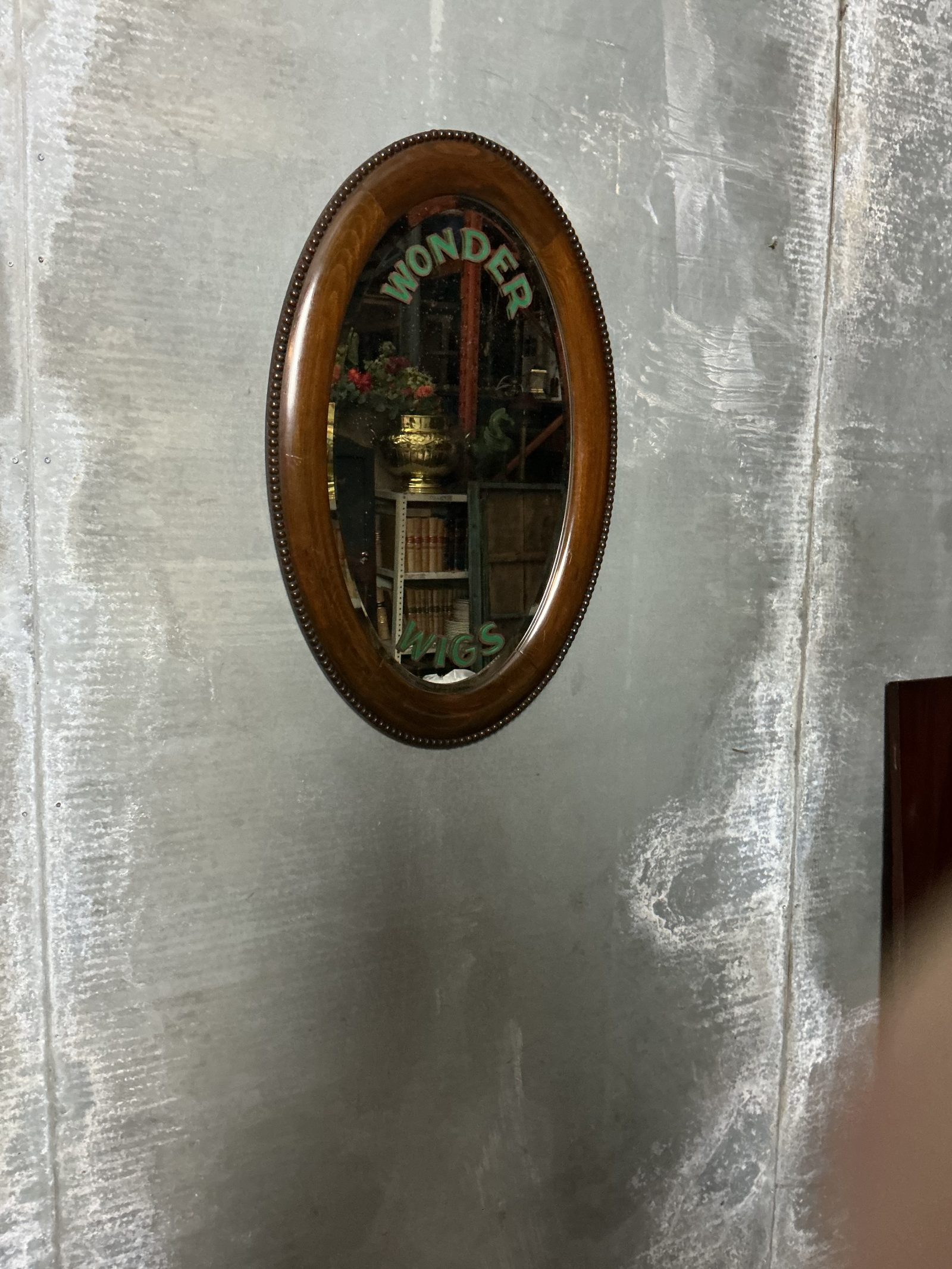 Alternative view of Antique advertising mirror - wonderwig