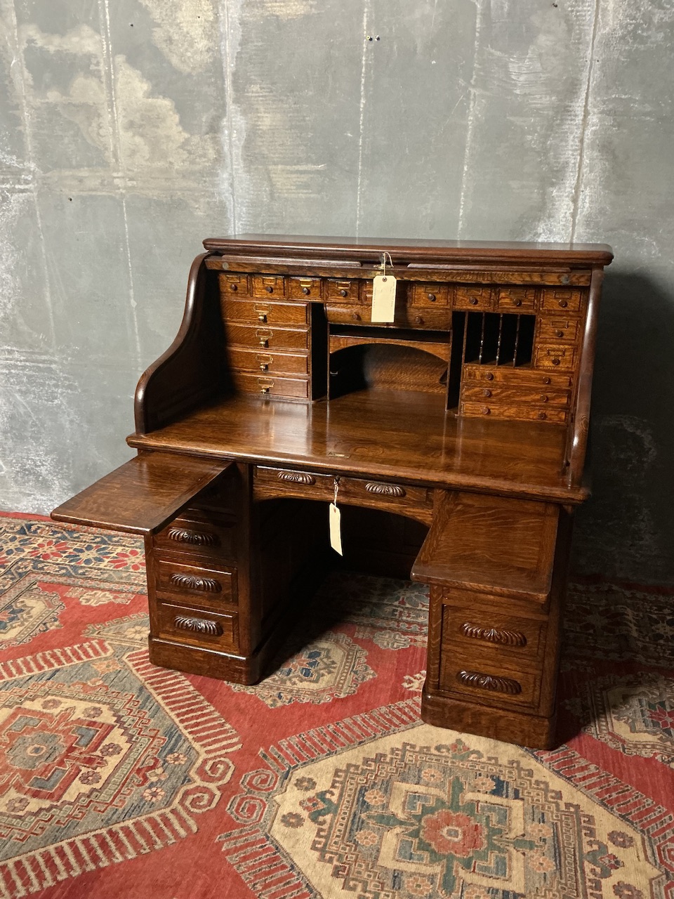 ANTIQUE ROLL TOP DESK - Image 7