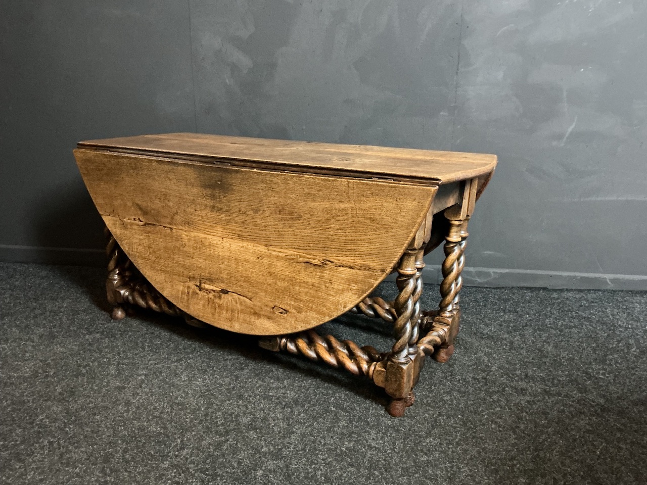 Antique Oak Gate Leg Table - Image 5