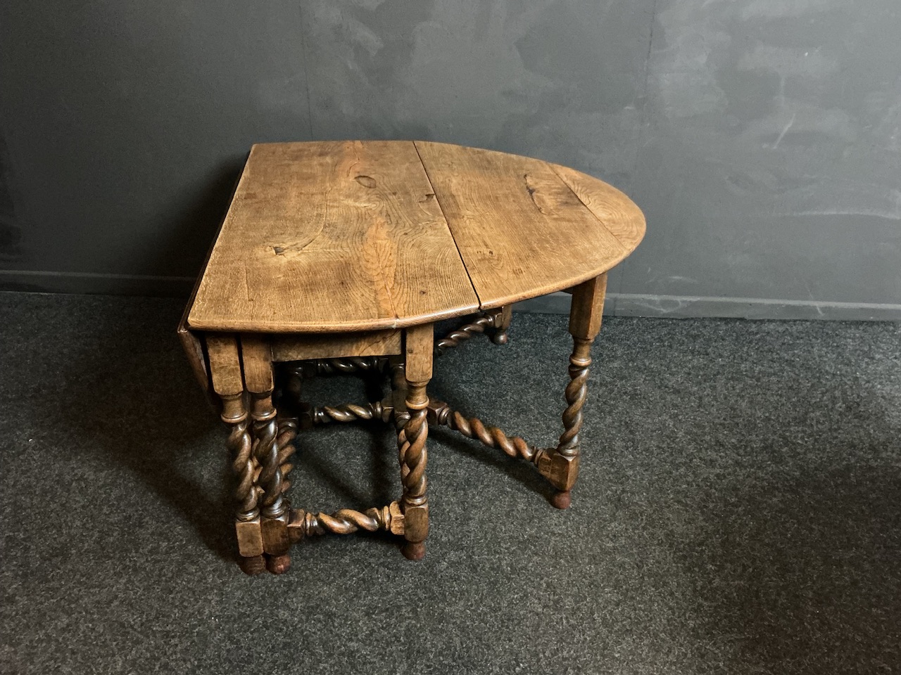 Antique Oak Gate Leg Table - Image 3