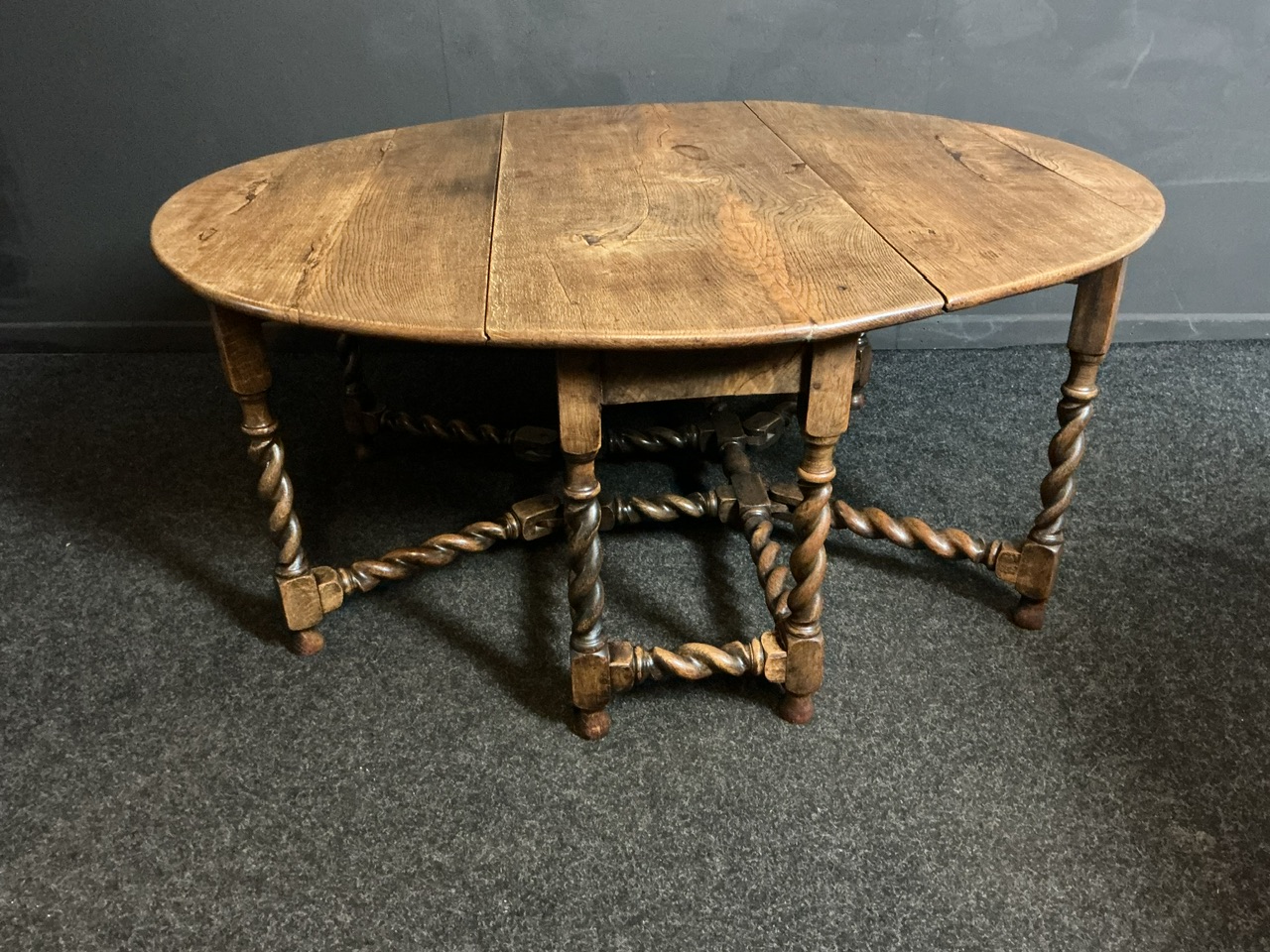 Antique Oak Gate Leg Table - Image 2