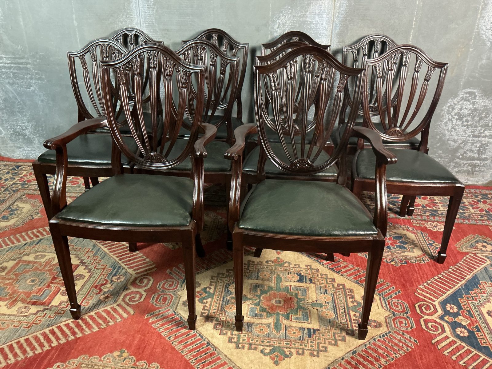 Set of 10 Mahogany Chairs
