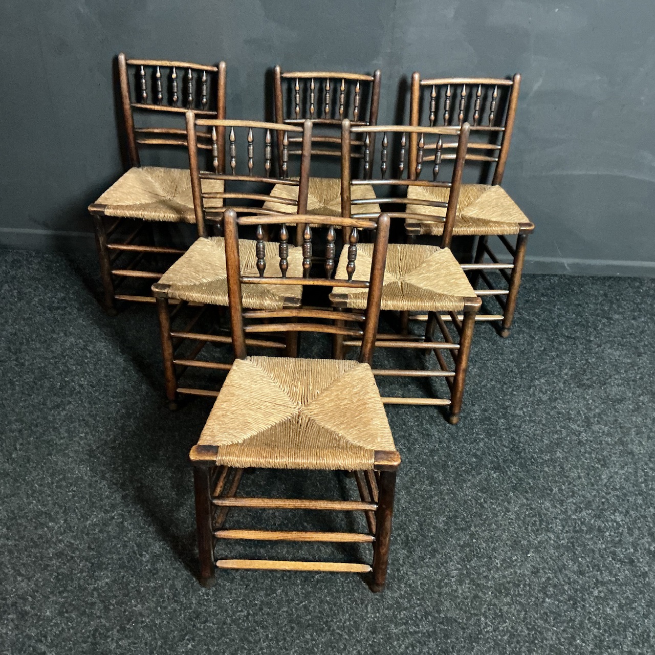 Set of Antique Country Chairs