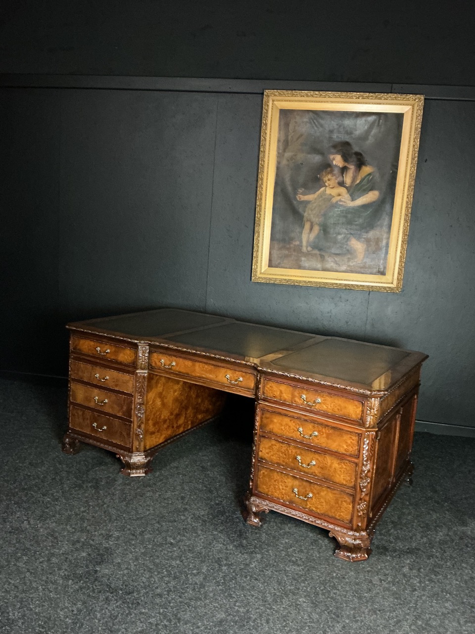 Burr Walnut Partners Desk