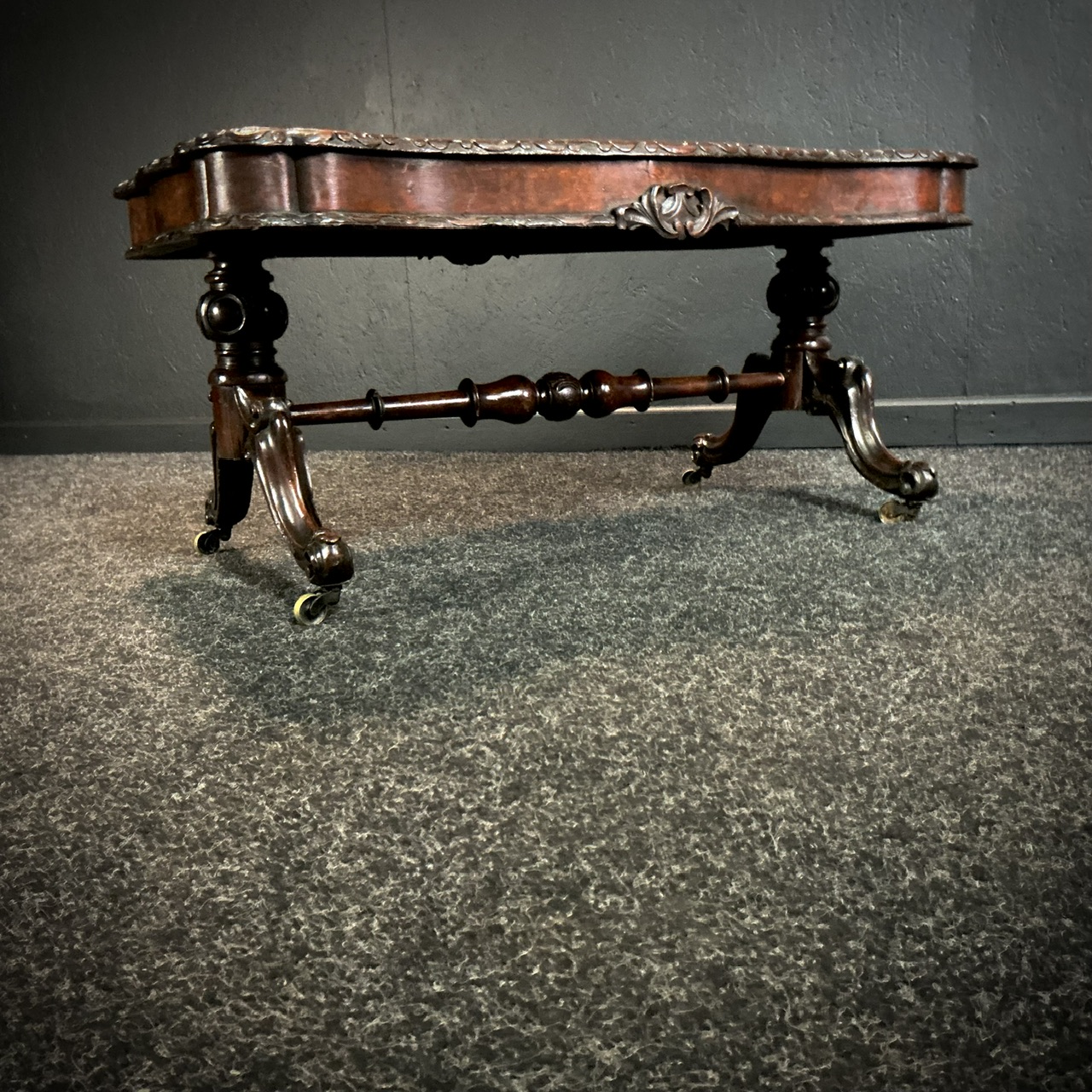 Victorian Burr Walnut Coffee Table - Image 4