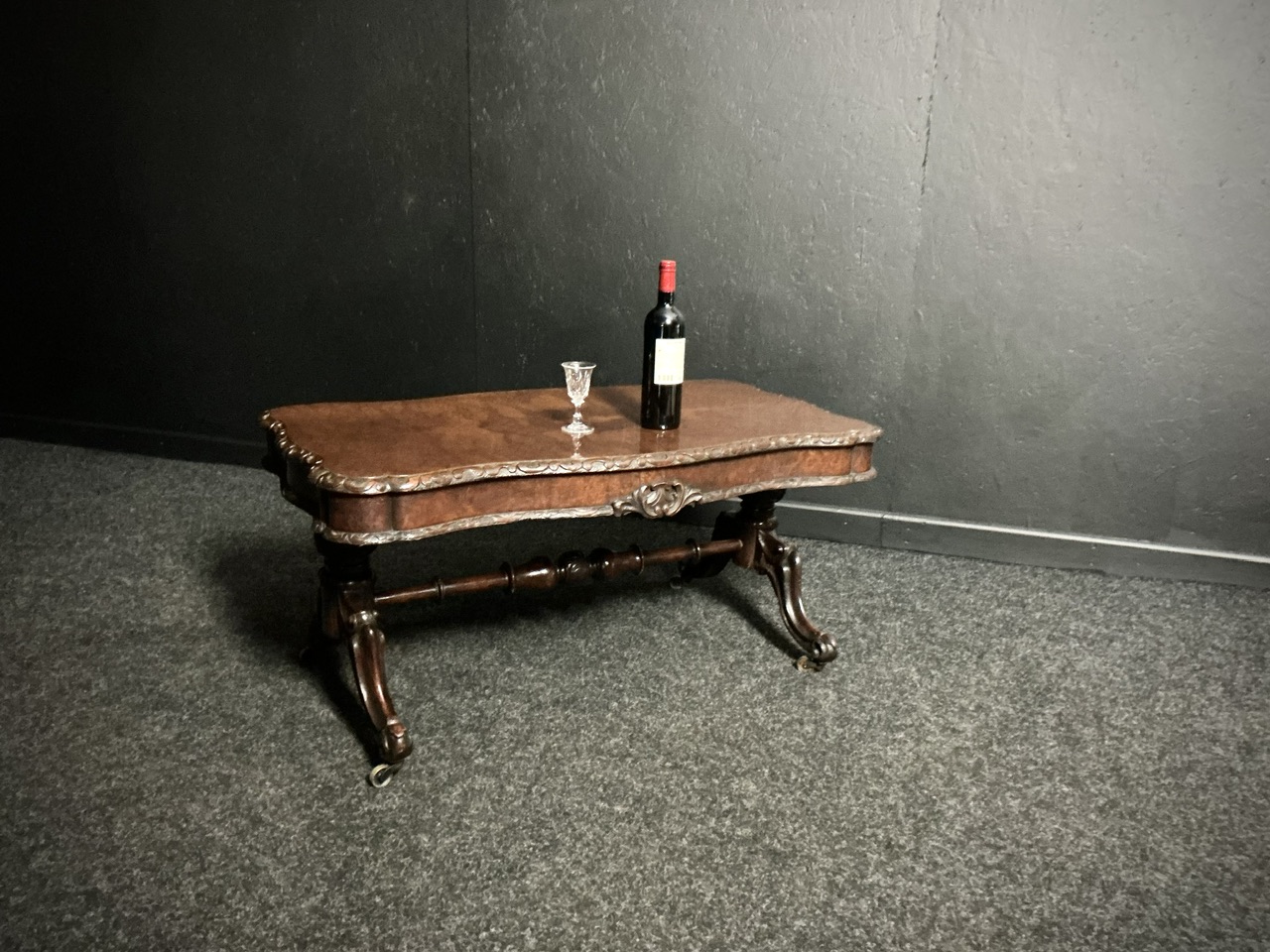 Alternative view of Victorian Burr Walnut Coffee Table