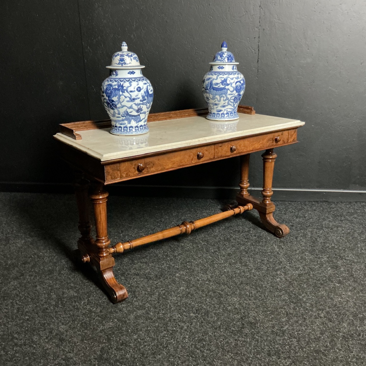 Victorian Burr Walnut Side Table