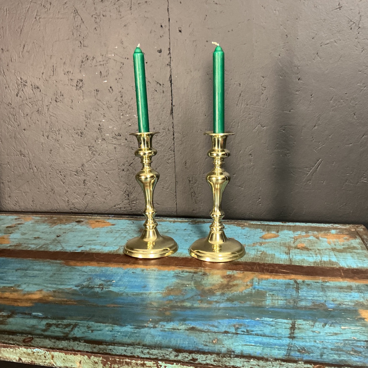 Pair of Early 19th century Brass Candlesticks