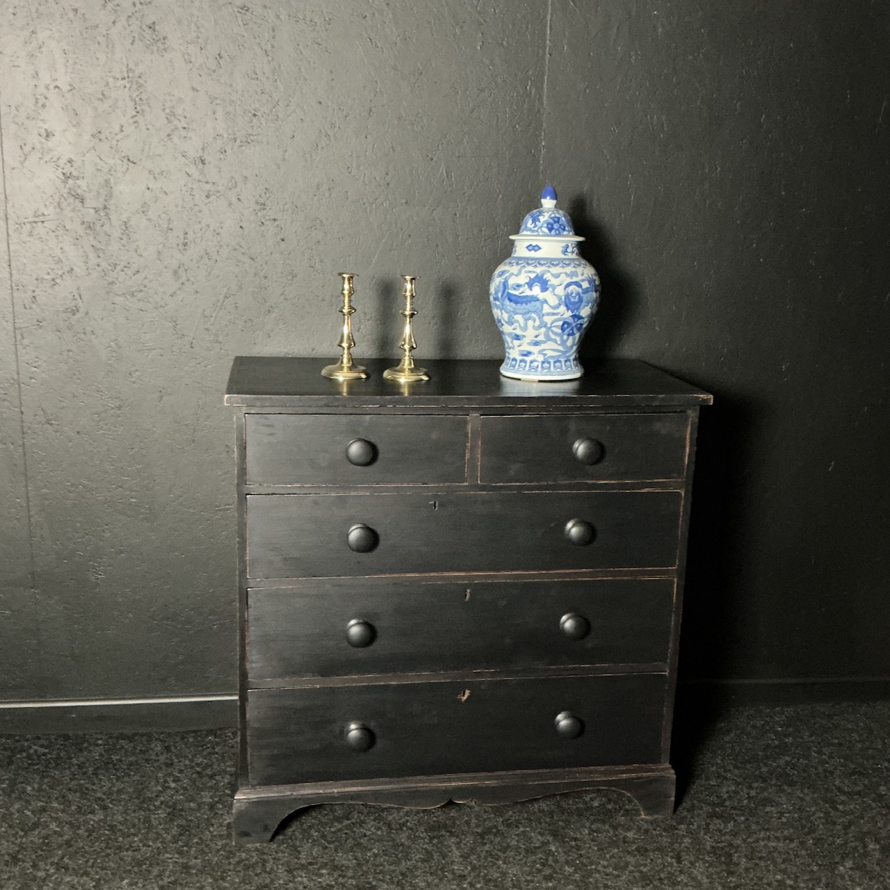 Alternative view of Pair of Georgian Brass Candlesticks