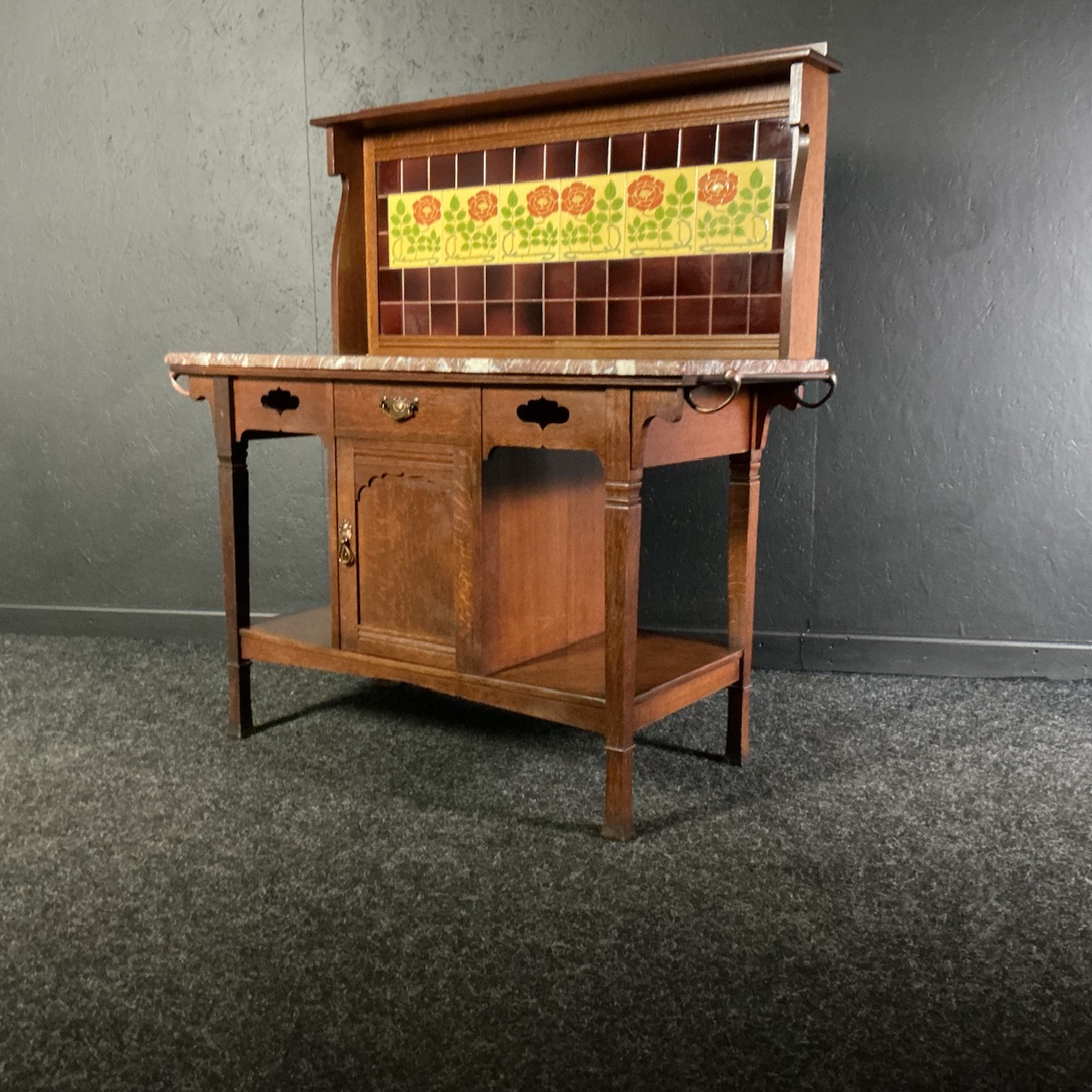 Alternative view of Arts and Crafts Marble Top Washstand