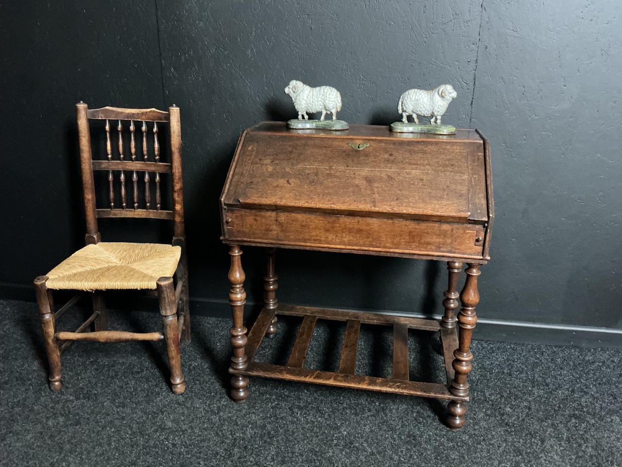 Alternative view of William and Mary Oak Bureau