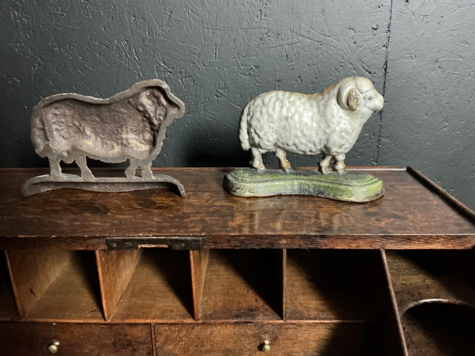 Alternative view of Pair of Victorian Iron Sheep