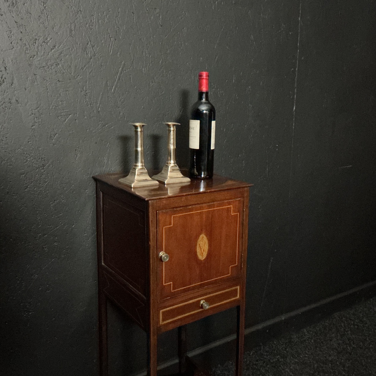 Rare Pair of Gun Metal Candlesticks - Image 3