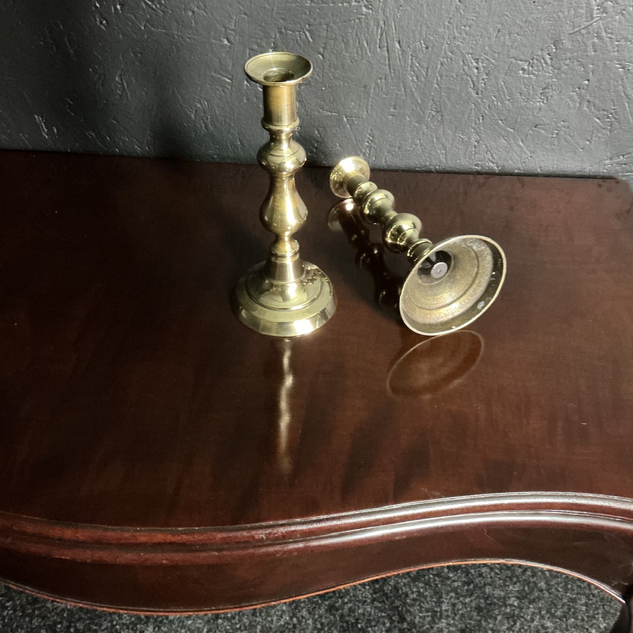 19th Century Brass Candlesticks - Image 3