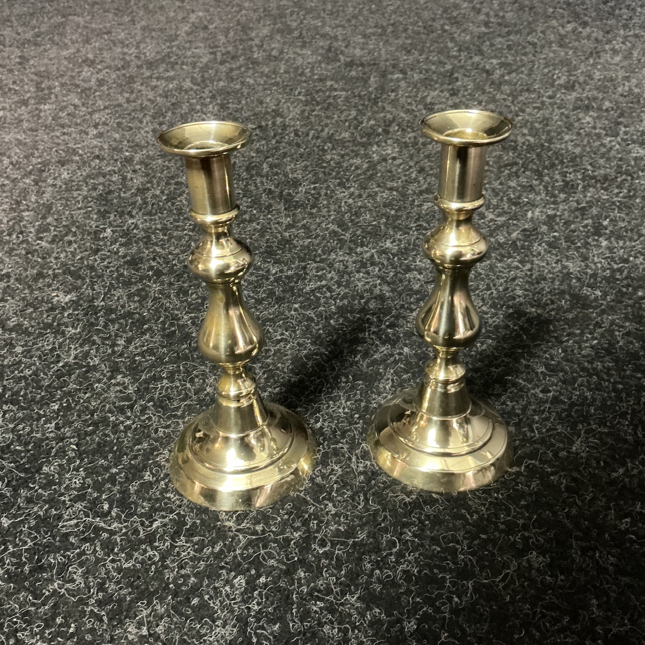 19th Century Brass Candlesticks