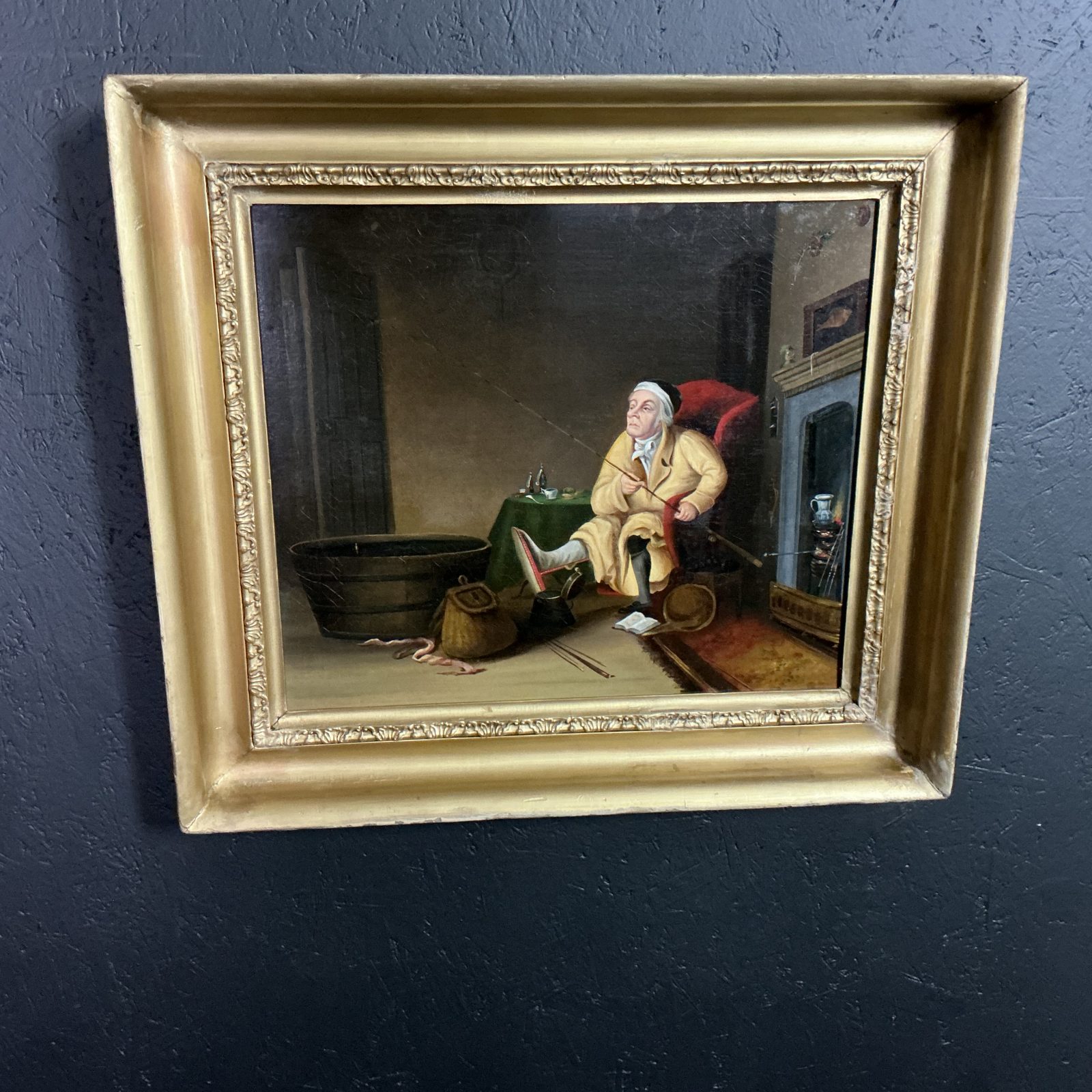 Victorian Oil on Canvas. ‘Cowper’