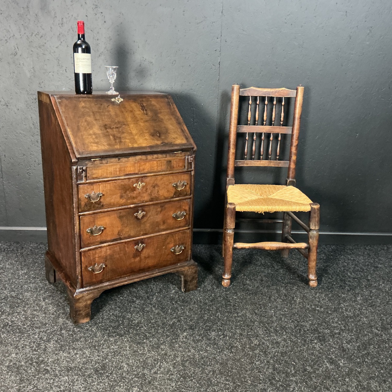 Queen Anne Walnut Bureau