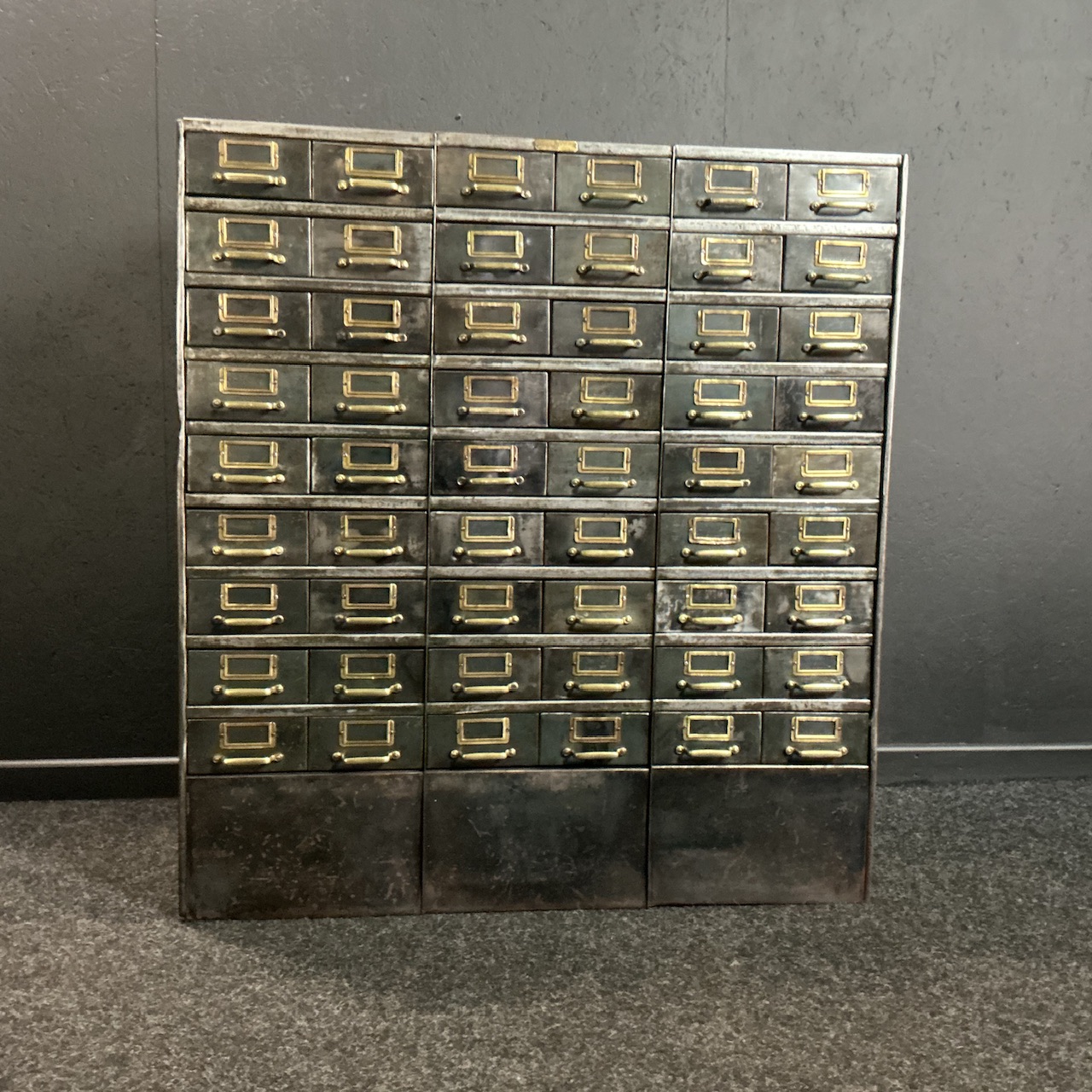 Antique Industrial Bank of Drawers - Image 13