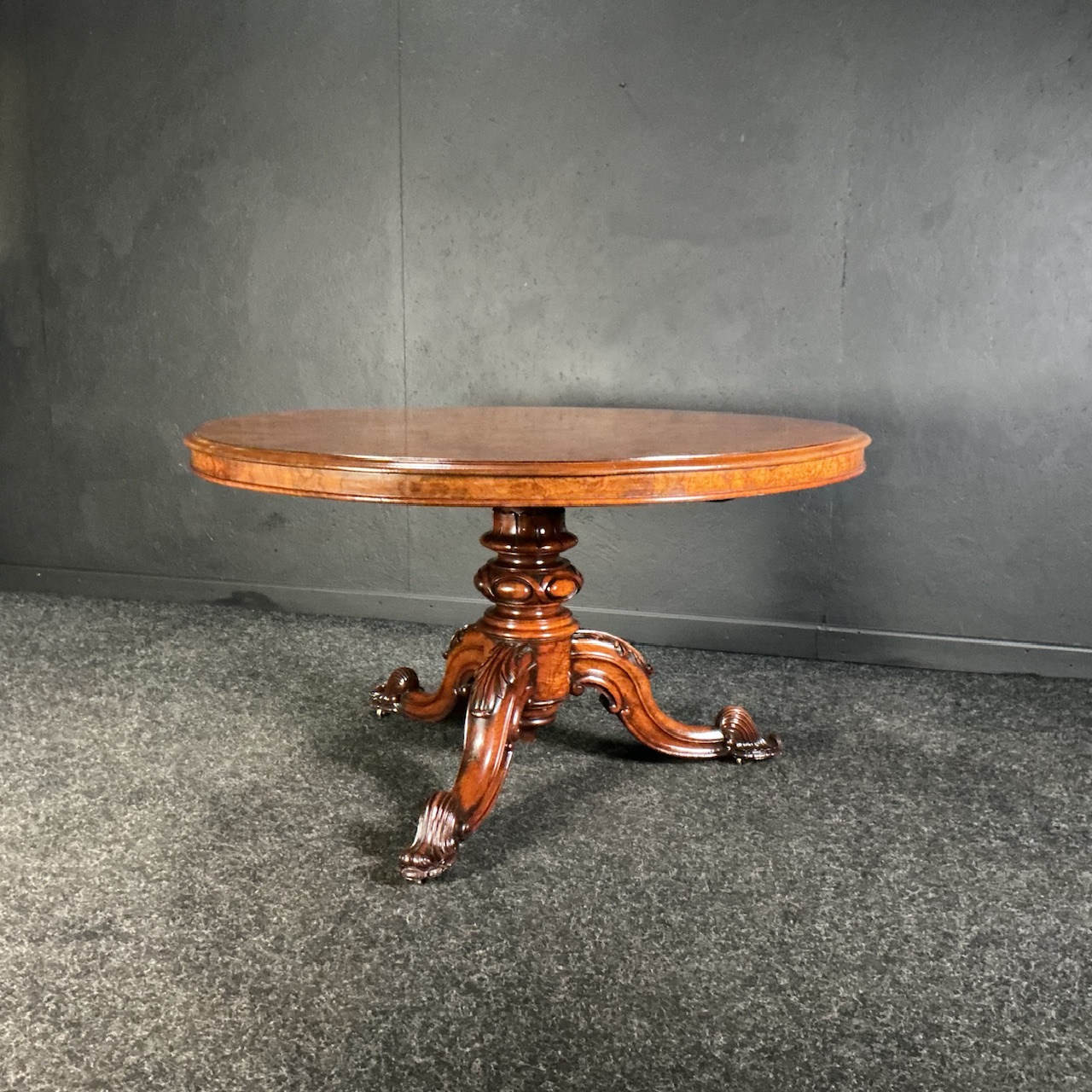 Victorian Burr Walnut Table - Image 3