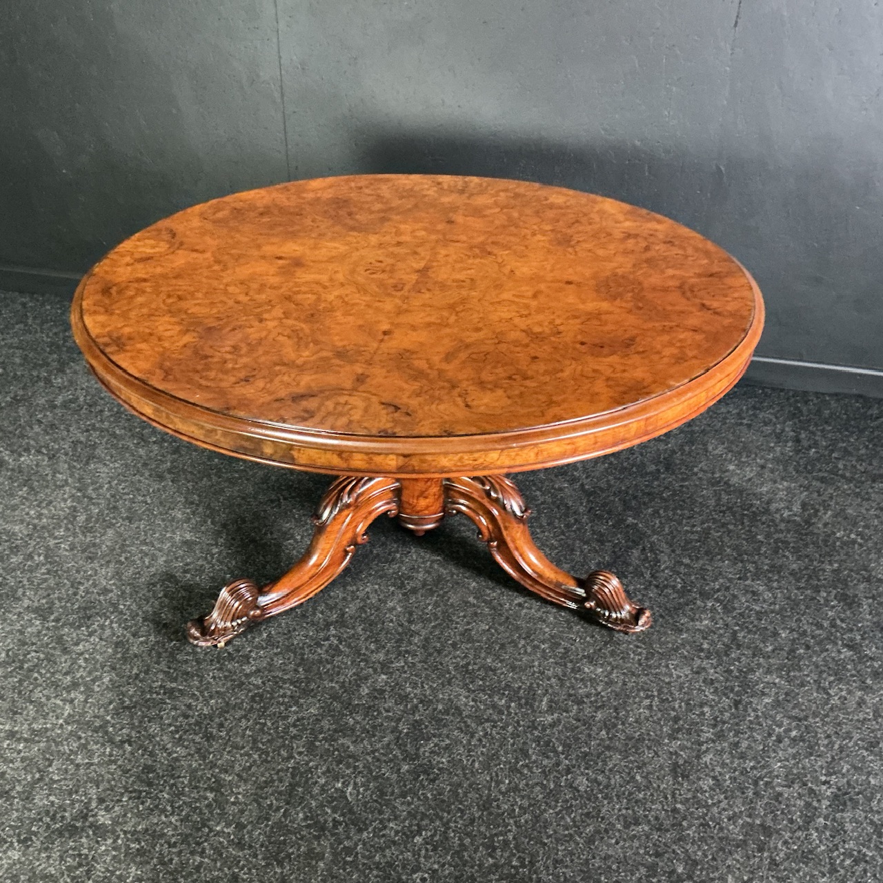 Victorian Burr Walnut Table - Image 4