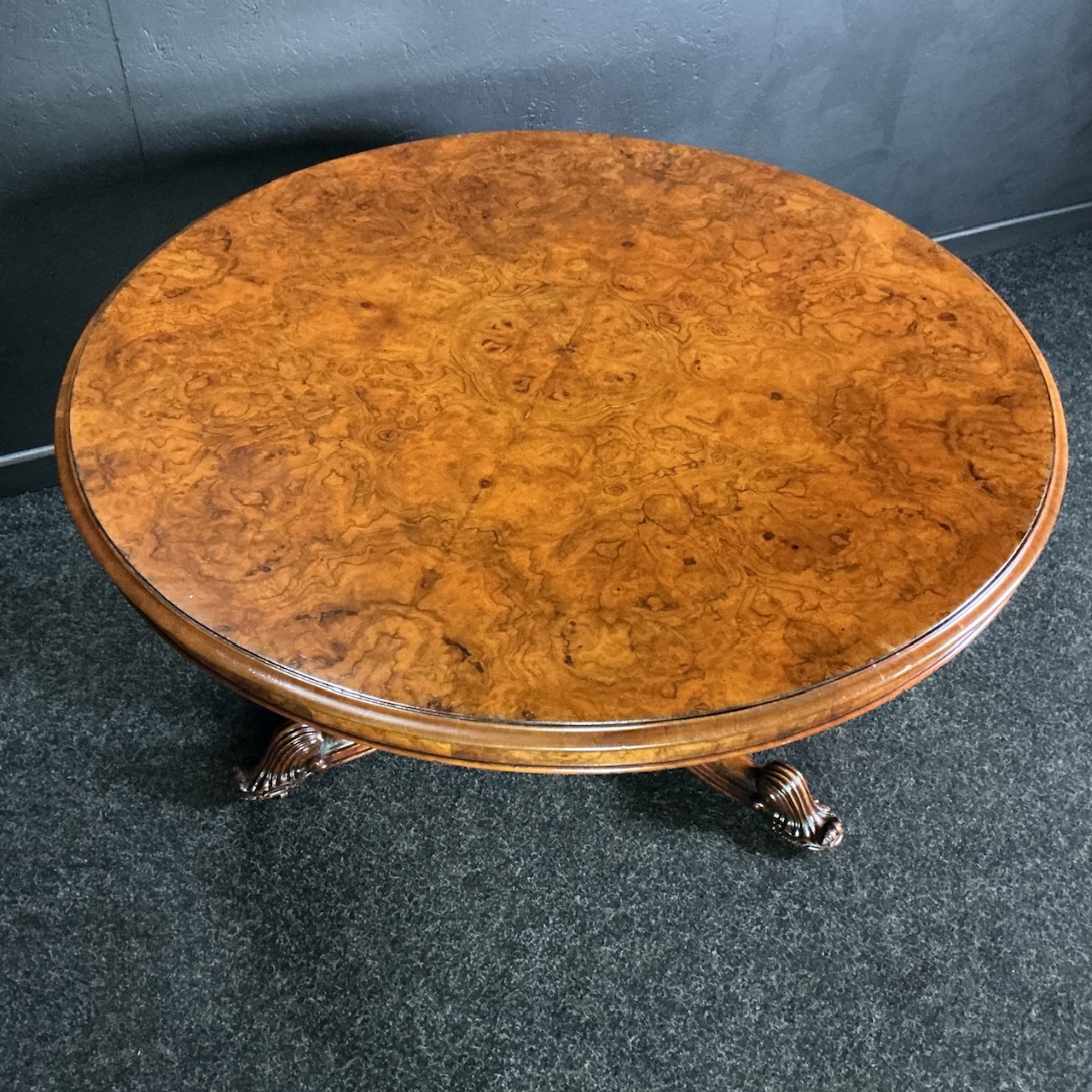 Victorian Burr Walnut Table - Image 7