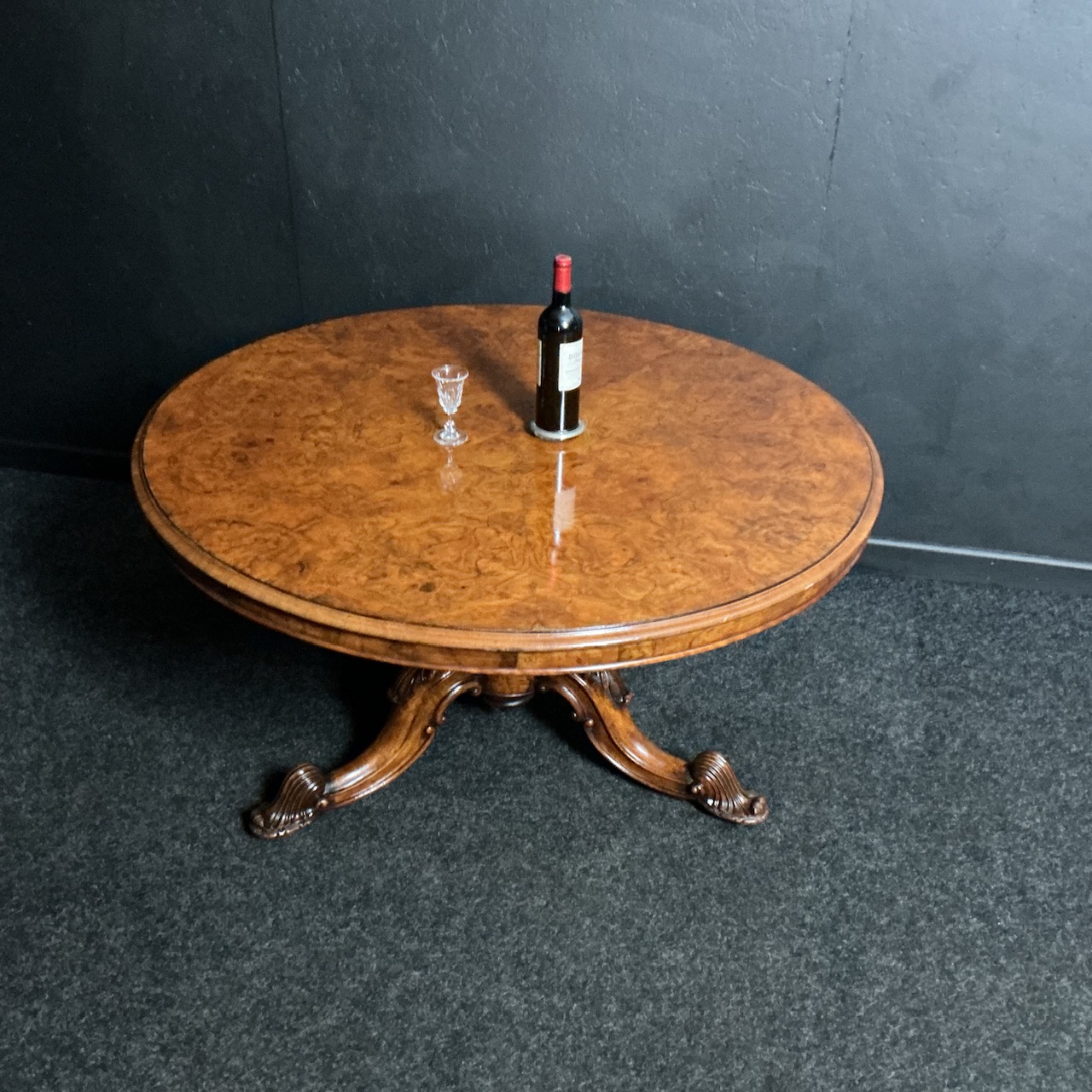 Victorian Burr Walnut Table - Image 5