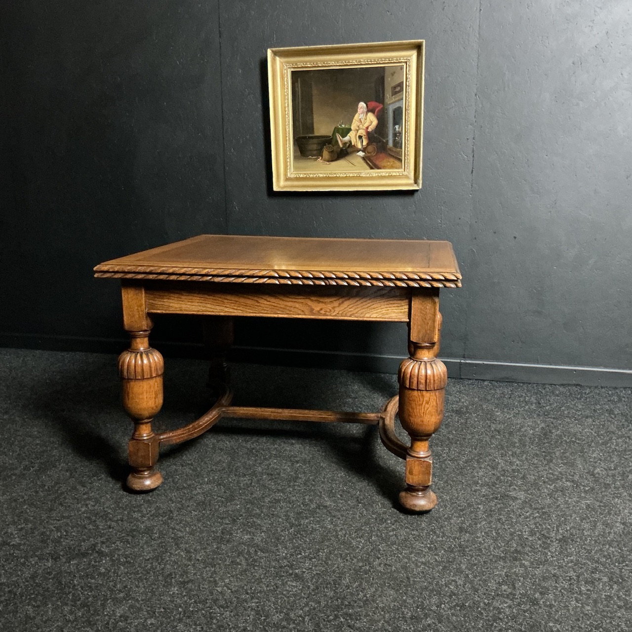 Antique Oak Draw Leaf Table