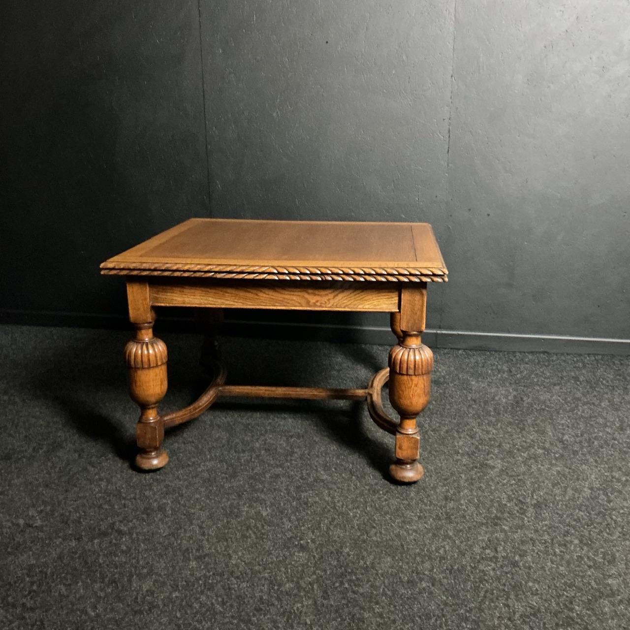 Antique Oak Draw Leaf Table - Image 3