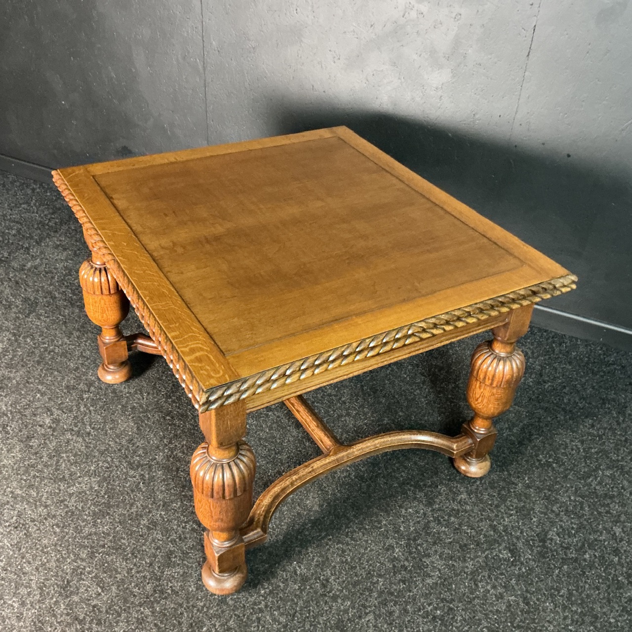 Antique Oak Draw Leaf Table - Image 6