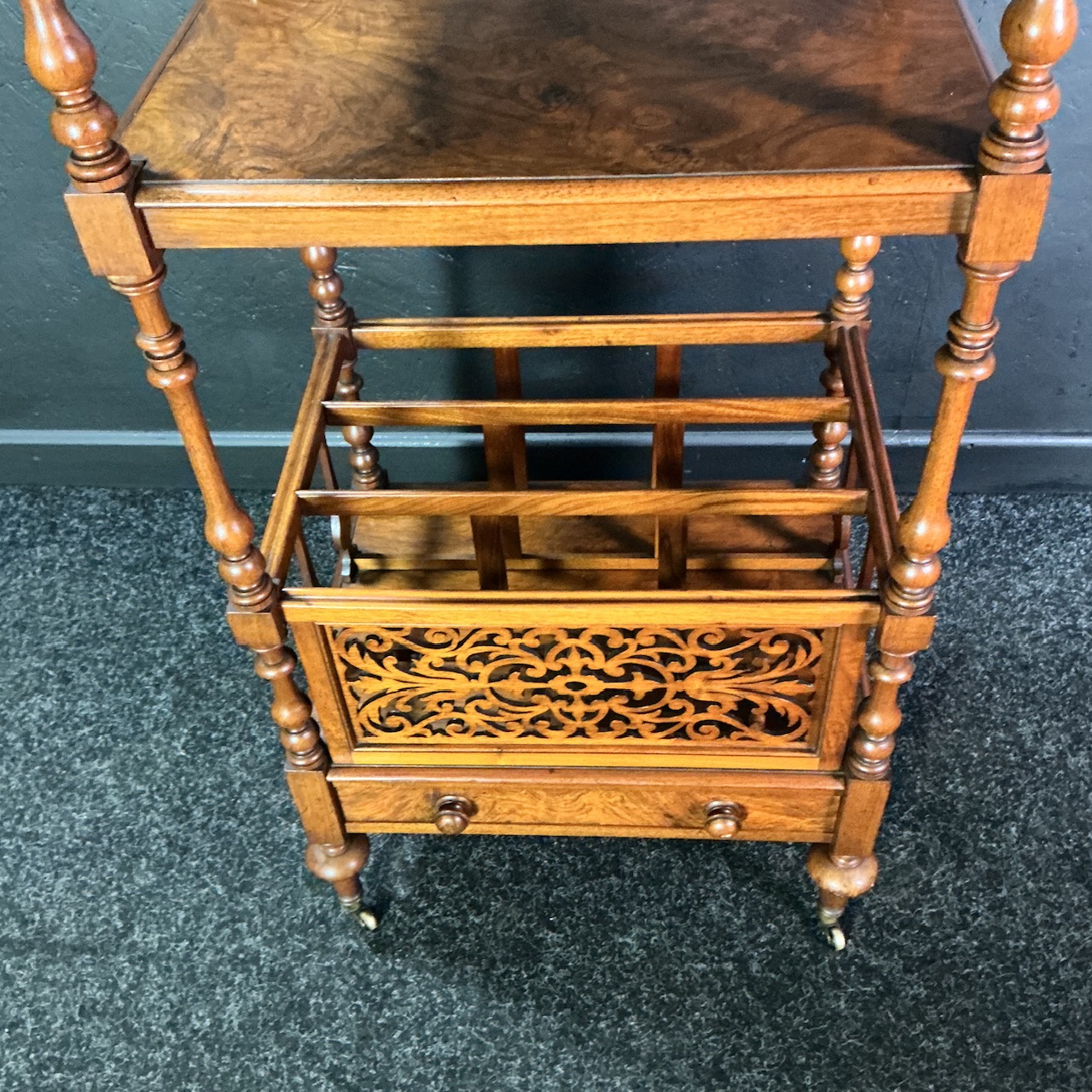 Victorian Walnut Canterbury / Whatnot - Image 5
