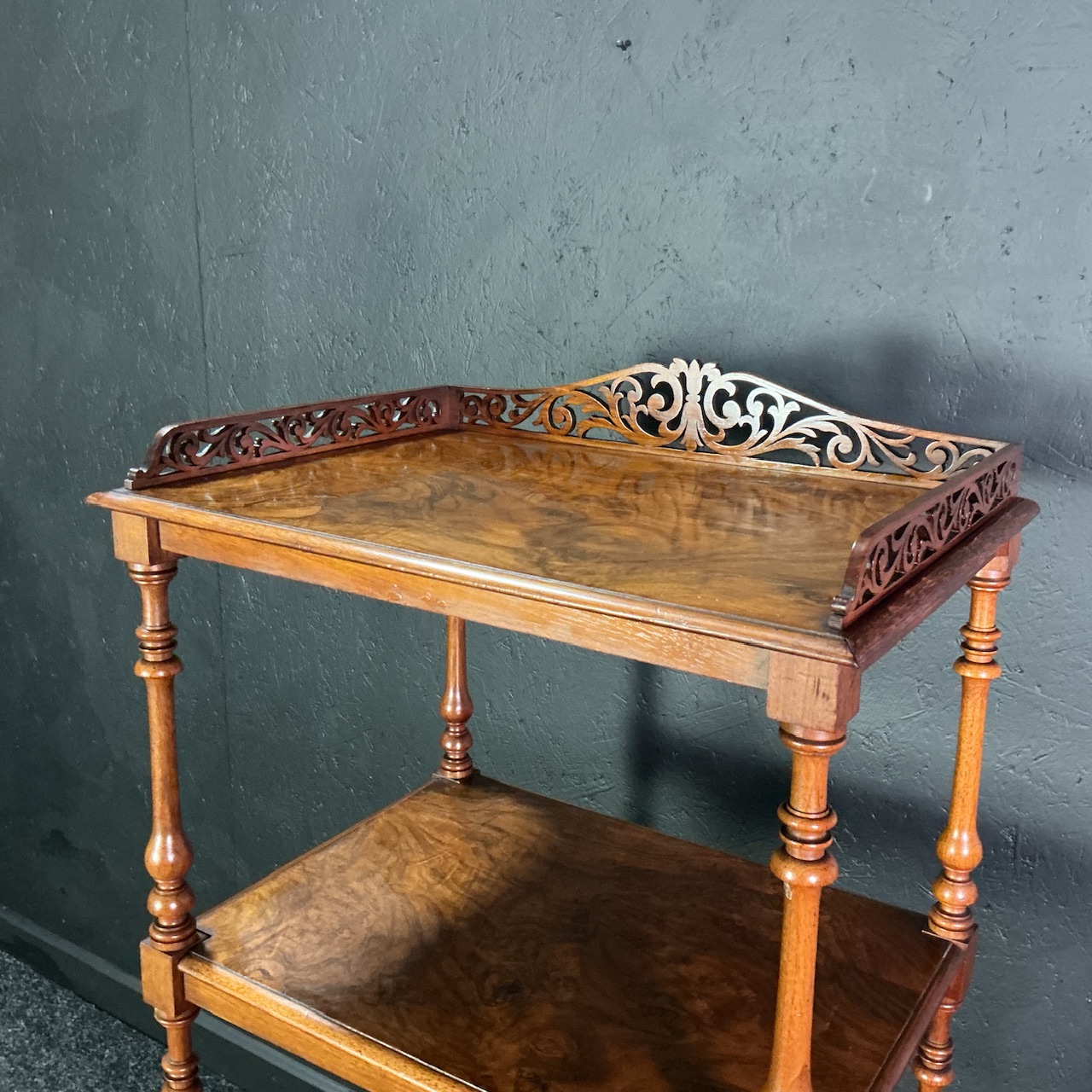 Victorian Walnut Canterbury / Whatnot - Image 6