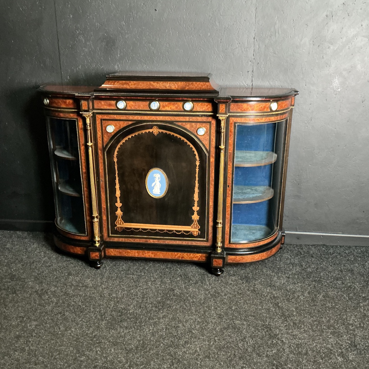 Alternative view of Aesthetic Movement Credenza. Att. Edwards And Roberts