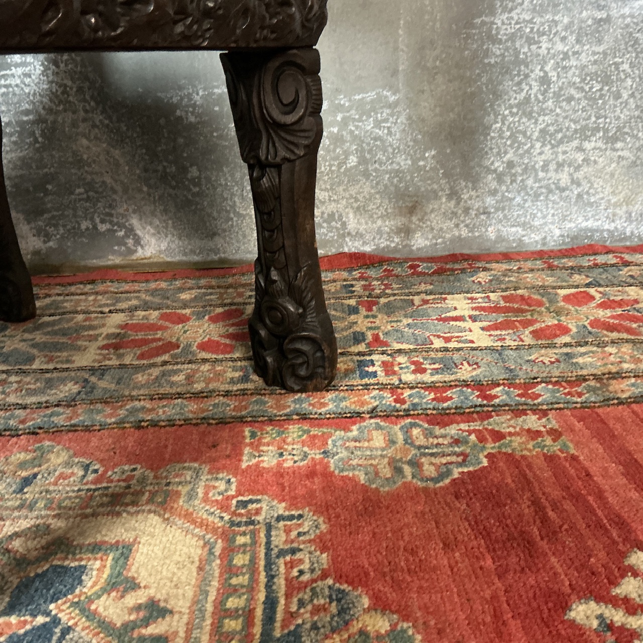 Pair of Heavily Carved Baroque Style Hall Chairs - Image 11