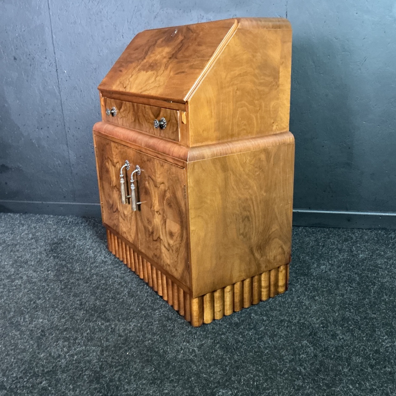 Alternative view of Art Deco Walnut Bureau